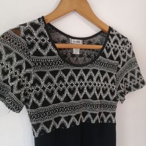 3 / $25! ✰ Joule Vintage 90's Sheer Black Dress